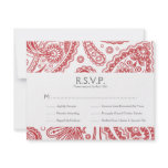 Indian Paisley Response Card w/ Dinner Option Invite