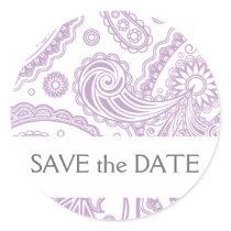 Indian Paisley Save the Date stickers