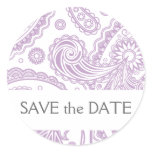 Indian Paisley Save the Date stickers