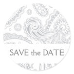 Indian Paisley Save the Date stickers