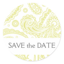 Indian Paisley Save the Date stickers