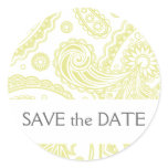 Indian Paisley Save the Date stickers