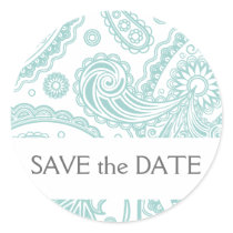 Indian Paisley Save the Date stickers