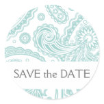 Indian Paisley Save the Date stickers