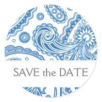 Indian Paisley Save the Date stickers