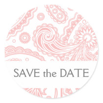 Indian Paisley Save the Date stickers