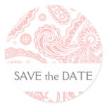 Indian Paisley Save the Date stickers