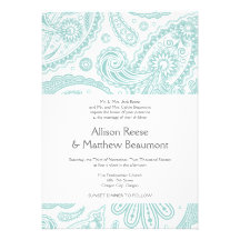 Indian Paisley Wedding Invitation