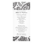 Indian Paisley Wedding Program Custom Announcement
