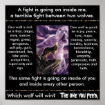 Indian Parable: Two Wolves Poster