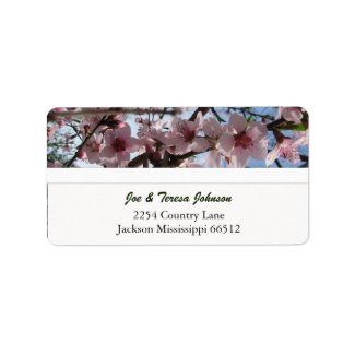 Indian Peach Blossom Address Labels