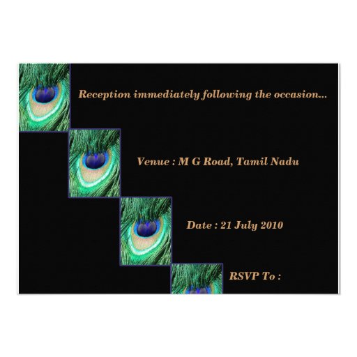 Indian Peacock Wedding Invitation