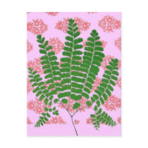 Indian Print Fern Pinks postcards by boomarketing Indian Print Fern Pinks postcards