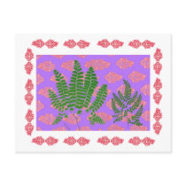 Indian Print Ferns postcards
