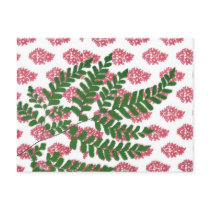 Indian Print Pink & Fern postcards by boomarketing Indian Print Pink & Fern postcards