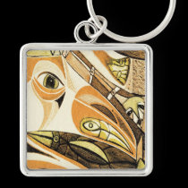 indian raven by gregory gallo keychains