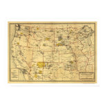 Indian Reservation Map 1923 Print