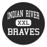 Indian River - Braves - High - Chesapeake Virginia Round Stickers
