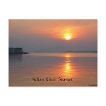 Indian River Sunset Bethany Postcard