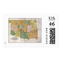 Indian Territory OK Map 1892 Stamp