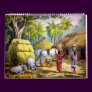 Indian village painting calendar