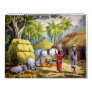 Indian village painting calendar