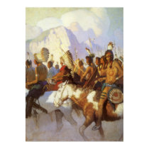 Indian War Party by NC Wyeth Poster