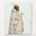 Indian Warrior with Pipe by Karl Bodmer Mouse Pad