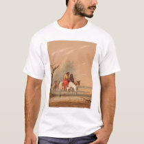 Indian Watering their Mounts (1068A) t-shirts by Bancroft Indian Watering their Mounts (1068A) t-shirts