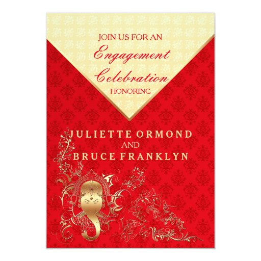 Indian Wedding - Engagement Party Invitation Zazzle
