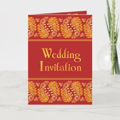 Indian Wedding Folded Card Invitation by all items indian wedding card