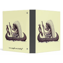 Indian with eagle graphic art cool binder design