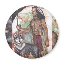 Indian Wolf Magnet