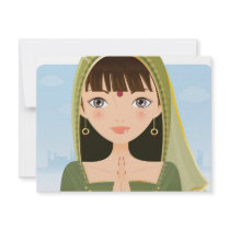 Indian woman invitations by Melisende Indian woman invitations