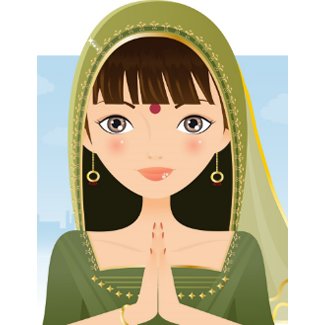Indian woman letterhead