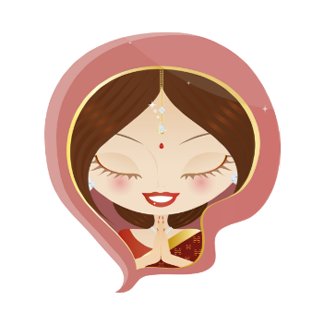 Indian Woman Praying sticker