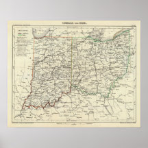 Indiana and Ohio Posters