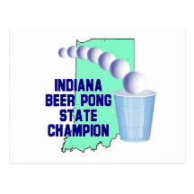 Indiana Beer Pong Champion Postcard