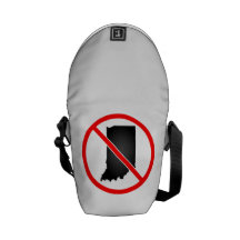 Indiana Cross Out Symbol Messenger Bags