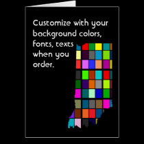 Indiana Customize colorful card as you like