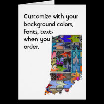 Indiana Customize colorful card as you like
