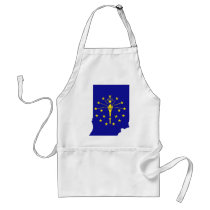 Indiana Flag Map aprons