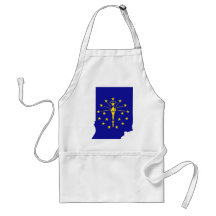 Indiana Flag Map Aprons