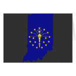 Indiana Flag Map Greeting Card