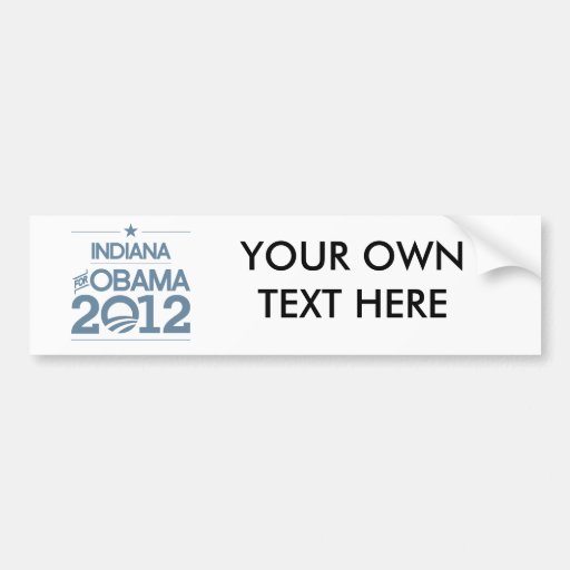 INDIANA FOR OBAMA 2012.png Bumper Sticker