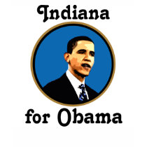 Indiana for Obama Blue State T-Shirt by irregulargoods Indiana for Obama Blue State T-Shirt
