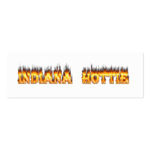 Indiana Hottie Fire and Flames Business Cards