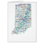 Indiana Map Blank Card