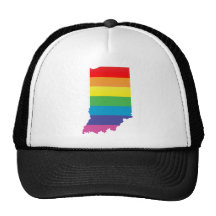 indiana pride. striped. mesh hat