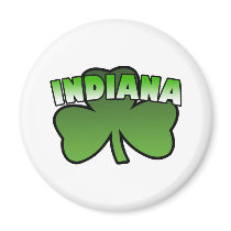 Indiana Shamrock Magnet